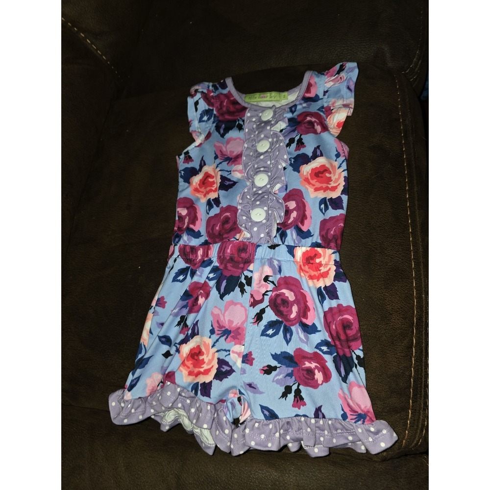 Millie loves lily floral romper size 2 one piece outfit